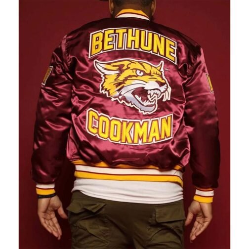 Men’s Bethune Cookman University Satin Jacket - Image 4