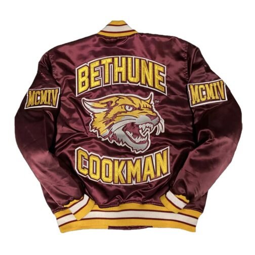Men’s Bethune Cookman University Satin Jacket - Image 2