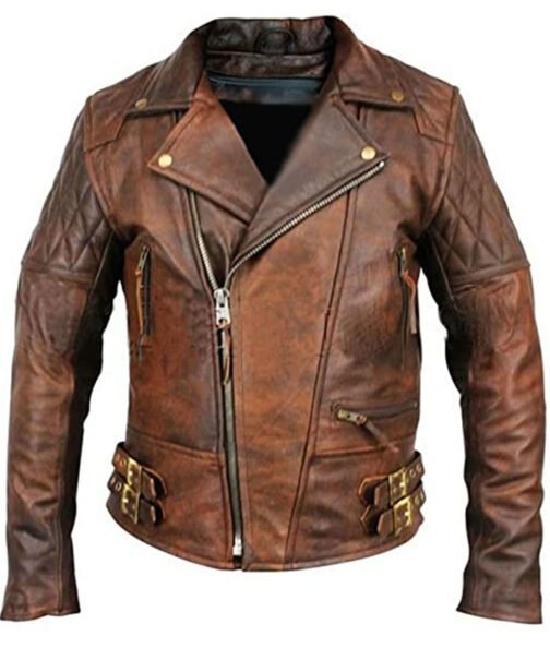 Men’s Rustic Vintage Distressed Leather Jacket