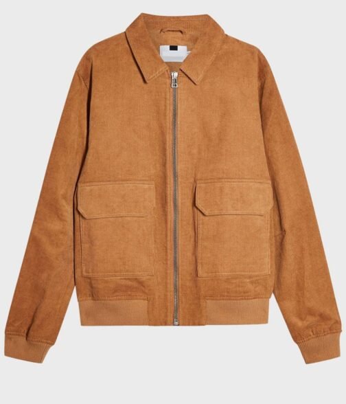 Men’s Brown Harrington Corduroy Jacket - Image 3