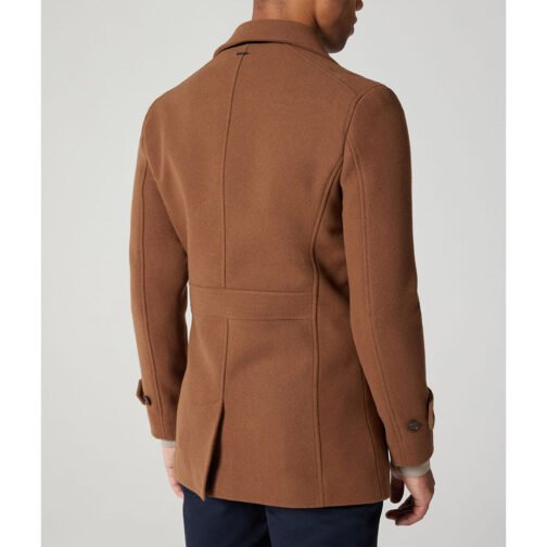 Men’s Brown Wool Peacoat - Image 2