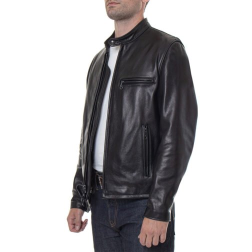 Men’s Cafe Racer 530 Leather Jacket - Image 6