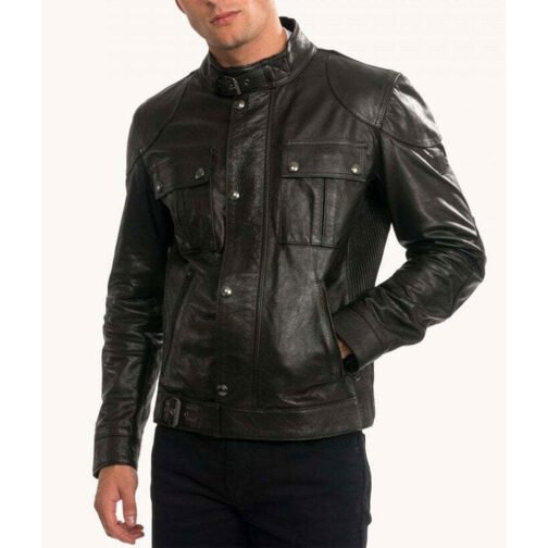Men’s Gangster Leather Jacket - Image 11