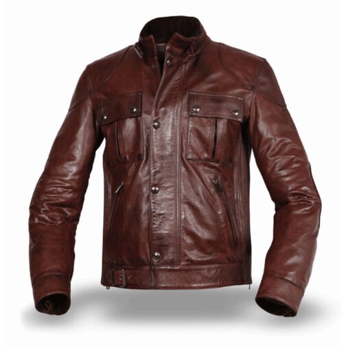 Men’s Gangster Leather Jacket - Image 3