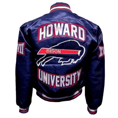 Howard University Bison Bomber Blue Jacket - Image 4