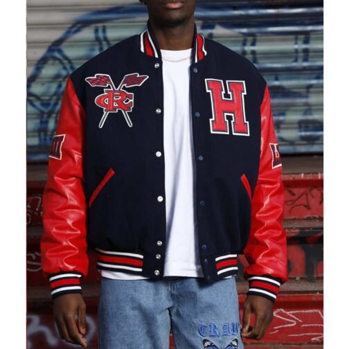 Men’s Howard University Black and Red Varsity Jacket
