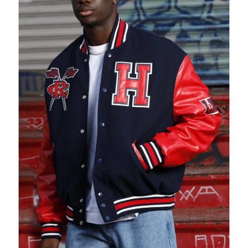 Men’s Howard University Black and Red Varsity Jacket - Image 5