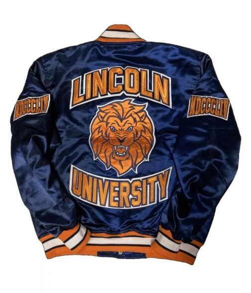 Men’s Lincoln University Embroidered Blue Jacket - Image 2