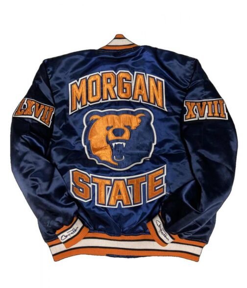 Men’s Morgan State University XVII Satin Jacket - Image 2