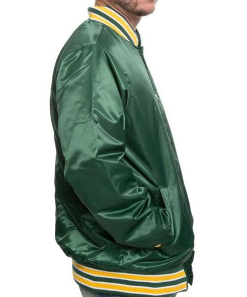 Oakland A’s Starter Bomber Green/White Jacket - Image 6