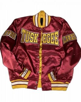Men’s Tuskegee University Satin Burgundy Jacket