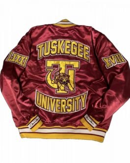 Men’s Tuskegee University Satin Burgundy Jacket
