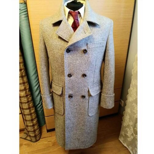 Ulster Brown Wool Coat - Image 3
