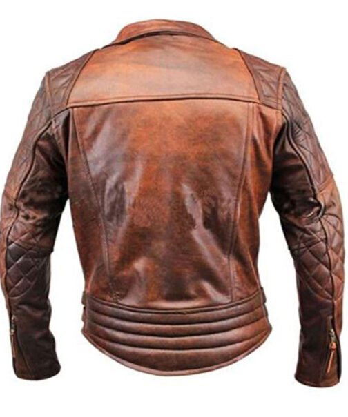 Men’s Rustic Vintage Distressed Leather Jacket - Image 2