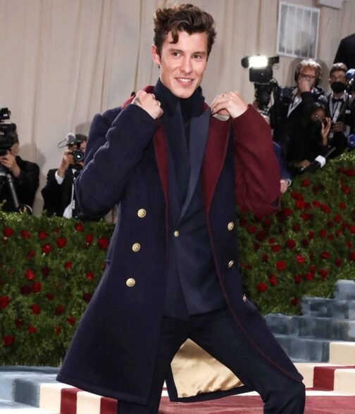 Met Gala Shawn Mendes Wool Coat - Image 5