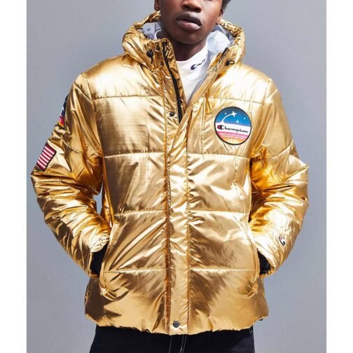 Metallic Champion Puffer Jacket - Image 2
