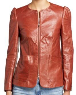 Karen Pittman The Morning Show Brown Leather Blazer