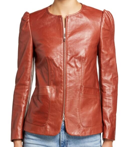 Karen Pittman The Morning Show Brown Leather Blazer