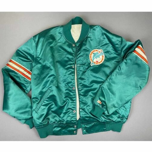 Miami Dolphins 80s Green Jacket - Image 4