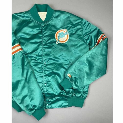 Miami Dolphins 80s Green Jacket - Image 6