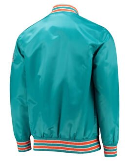 Miami Dolphins Aqua Retro The Diamond Satin Jacket