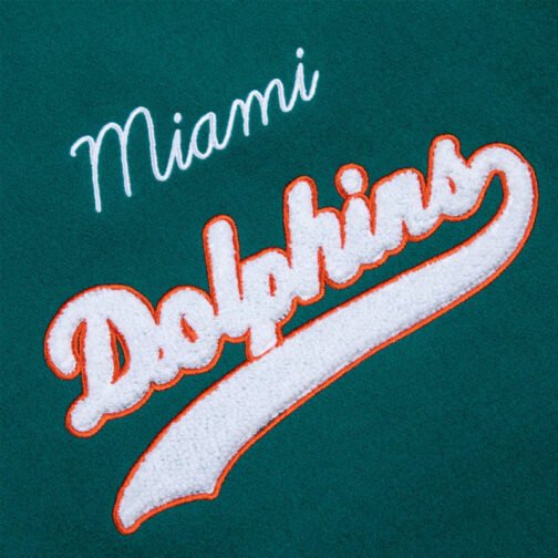 Miami Dolphins Sunshine State Aqua Letterman Jacket - Image 4