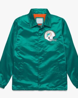Miami Dolphins Coach Aqua Jacket