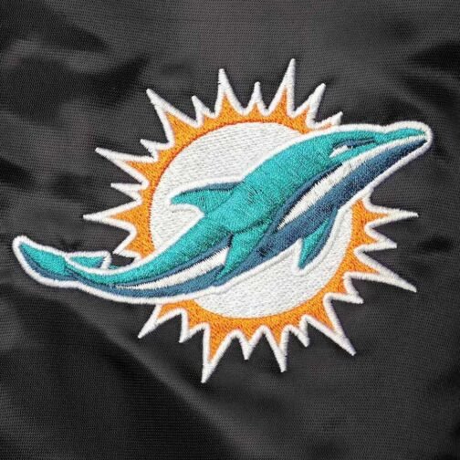 Miami Dolphins Locker Room Satin Jacket - Image 6
