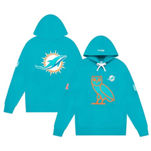 Miami Dolphins OVO Aqua Hoodie - Image 3