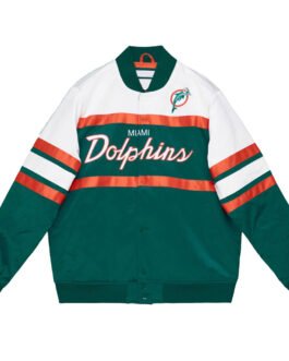 Miami Dolphins Special Script Heavyweight Satin Jacket