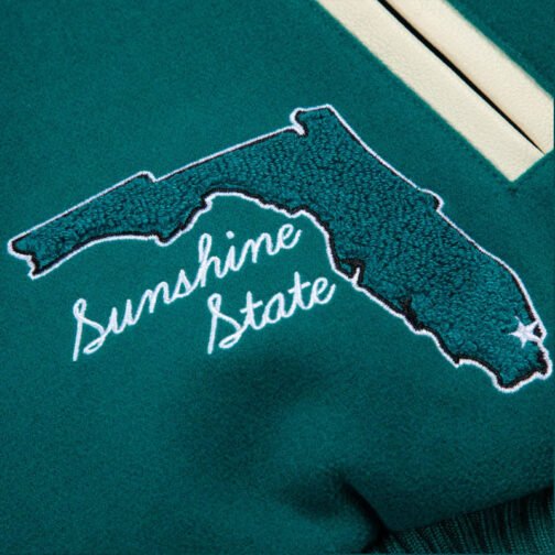 Miami Dolphins Sunshine State Aqua Letterman Jacket - Image 6