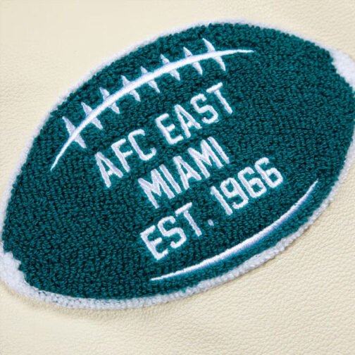 Miami Dolphins Sunshine State Aqua Letterman Jacket - Image 8