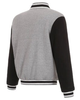 Miami Dolphins Varsity Gray and Black Wool Jacket