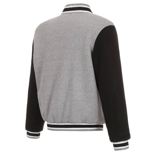 Miami Dolphins Varsity Gray and Black Wool Jacket - Image 2
