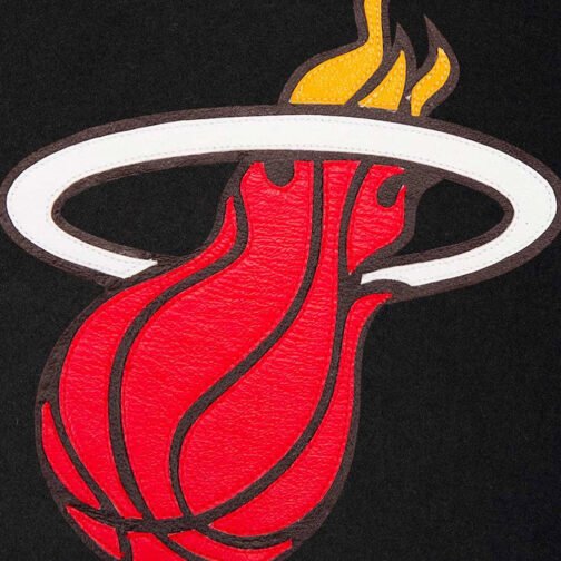 Miami Heat Black and White Varsity Jacket - Image 3