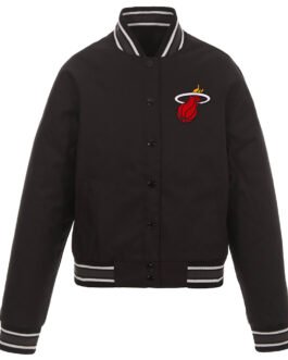 Miami Heat Poly-Twill Black Jacket