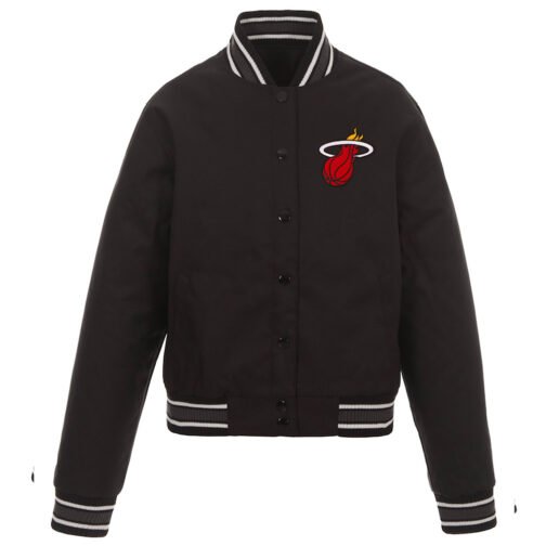 Miami Heat Poly-Twill Black Jacket