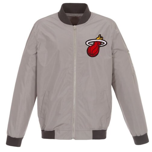 Miami Heat Lightweight Bomber Nylon Jacket - Image 2