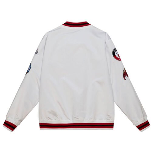 Miami Heat City Collection White Varsity Satin Jacket - Image 4