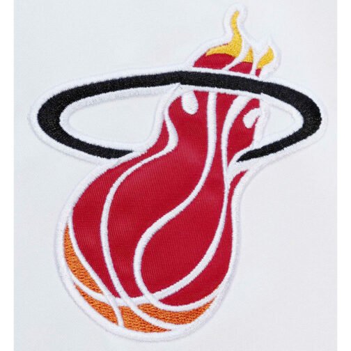 Miami Heat City Collection White Varsity Satin Jacket - Image 5