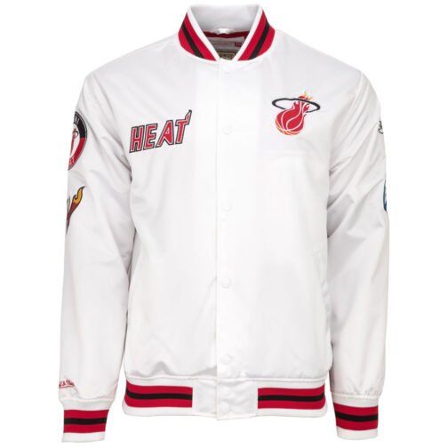 Miami Heat City Collection White Varsity Satin Jacket