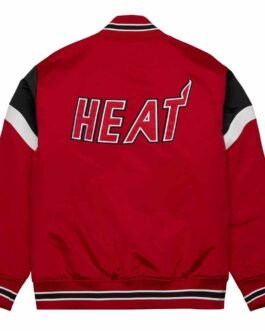 Miami Heat Heavyweight Red Satin Jacket