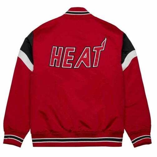 Miami Heat Heavyweight Red Satin Jacket - Image 2