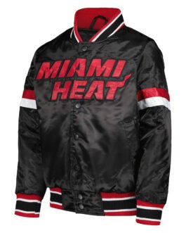 Miami Heat Home Game Black Satin Jacket