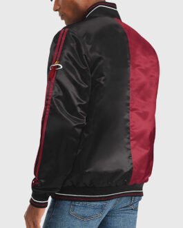 Varsity Miami Heat Red and Black Satin Jacket