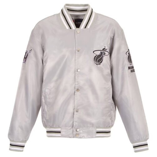 Silver Miami Heat Satin Jacket