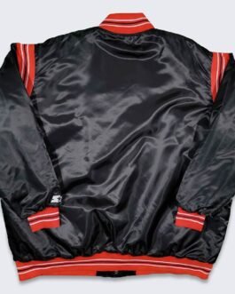 Miami Heat Teddy Black Varsity Satin Jacket