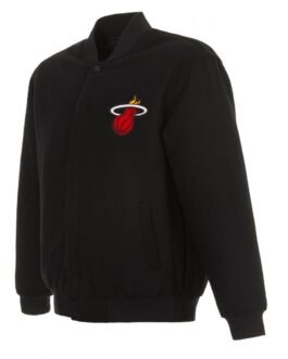 Varsity Miami Heat Black Wool Jacket
