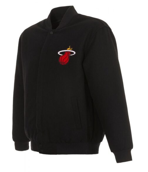 Varsity Miami Heat Black Wool Jacket