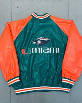 Miami Hurricanes 2000’s Spellout Varsity Jacket